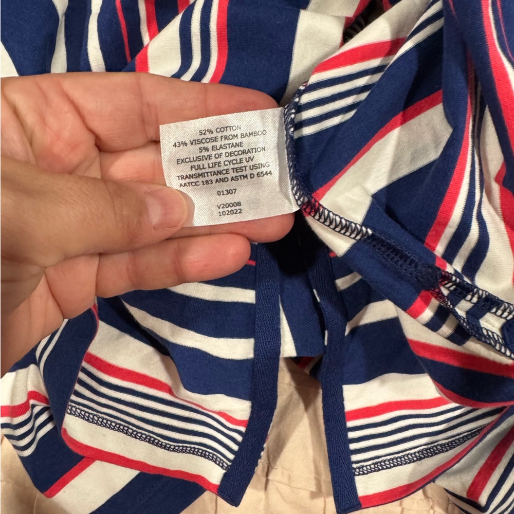Coolibar Long Zip Cabana Hoodie UPF 50 Striped M - Picture 5 of 5